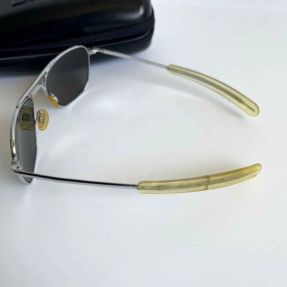 Vintage RANDOLPH ENGINEERING AF 52-20 Silver Gray Aviator Pilot Sunglasses 5 1/2